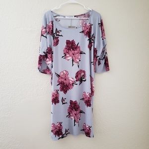 Lilac Clothing Dresses - Maternity Floral Batwing Midi Dress XL Lilac Clothing Dresses - Maternity Floral Batwing Midi Dress XL